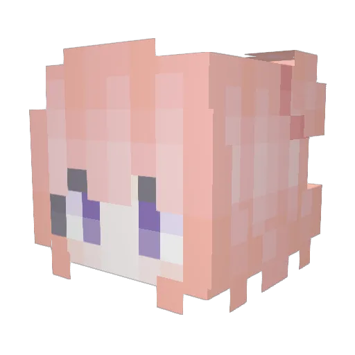 KirishOD Minecraft avatar head, 3D render