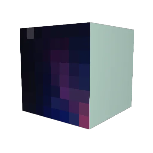 Kirishma Minecraft avatar head, 3D render