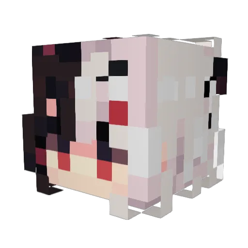 KiritUwU Minecraft avatar head, 3D render