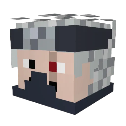 Kiritanace Minecraft avatar head, 3D render