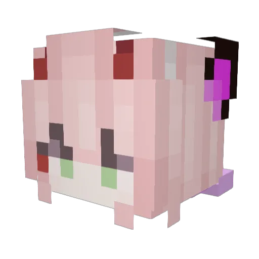 Kirito7423 Minecraft avatar head, 3D render