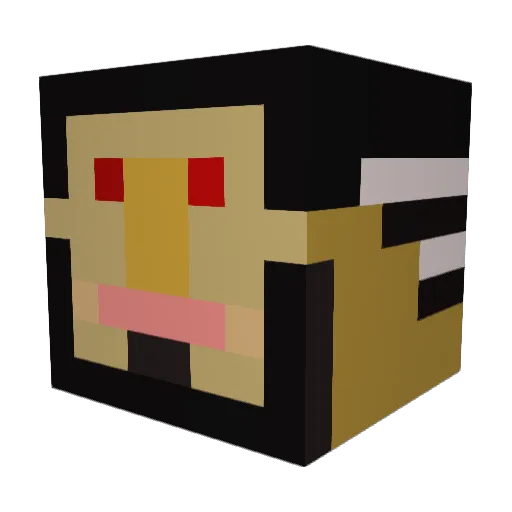 Kirito980 Minecraft avatar head, 3D render
