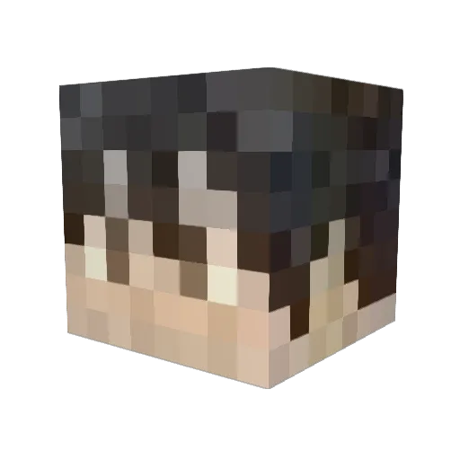 KiritoCaptain Minecraft avatar head, 3D render