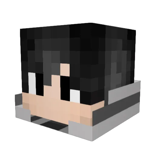 KiritoFromSao Minecraft avatar head, 3D render