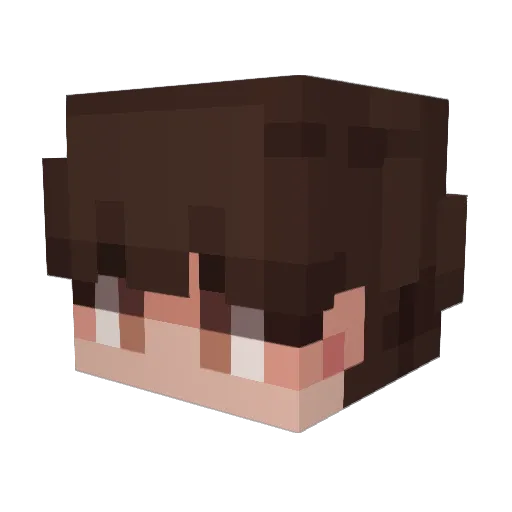KiritoLIVE Minecraft avatar head, 3D render