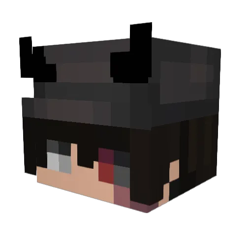 KiritoWrld999 Minecraft avatar head, 3D render