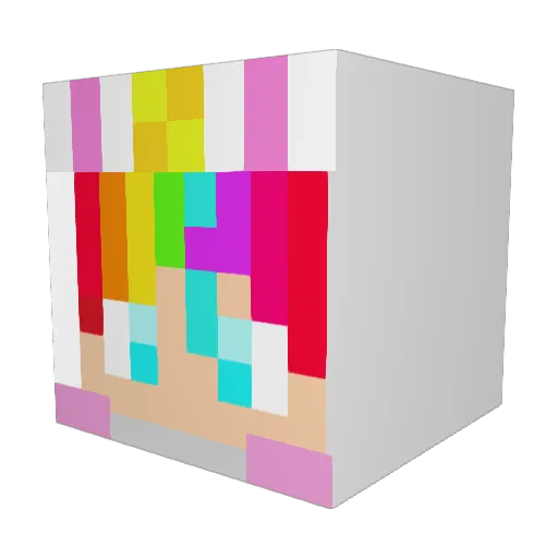 Kirito_2412 Minecraft avatar head, 3D render