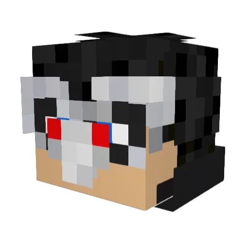 Kiritoblaksword Minecraft avatar head, 3D render
