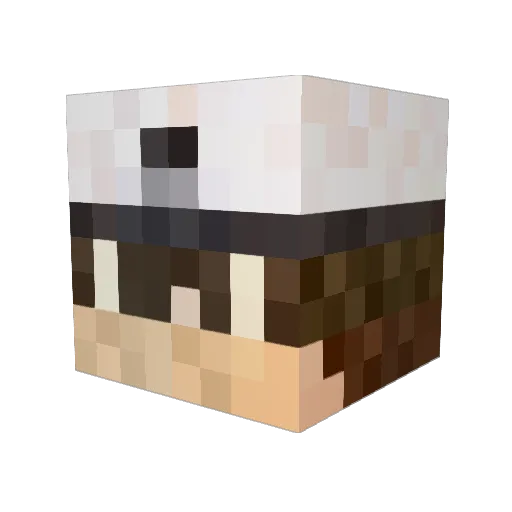 Kiritorasto Minecraft avatar head, 3D render