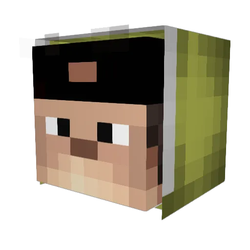 KiritotKun Minecraft avatar head, 3D render