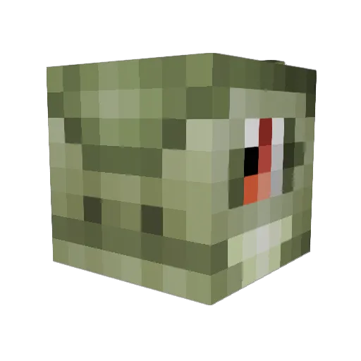 Kirizake Minecraft avatar head, 3D render