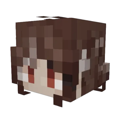 Kirizm Minecraft avatar head, 3D render