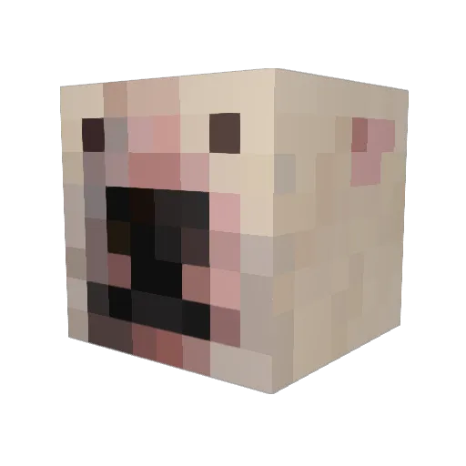 Kirjust Minecraft avatar head, 3D render