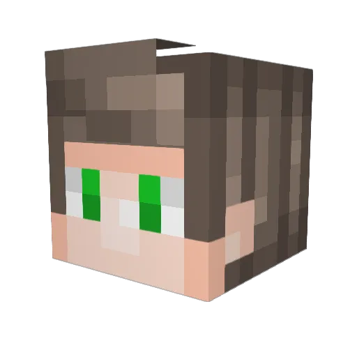 KirkCotton Minecraft avatar head, 3D render