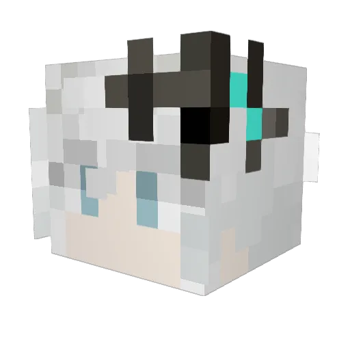 Kirkiar Minecraft avatar head, 3D render