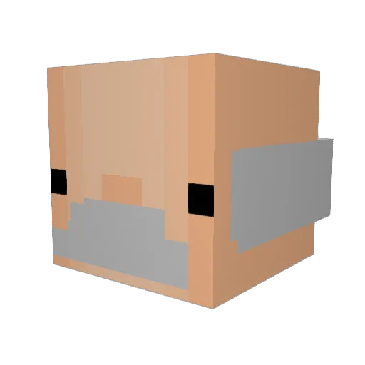 Kirkka Minecraft avatar head, 3D render