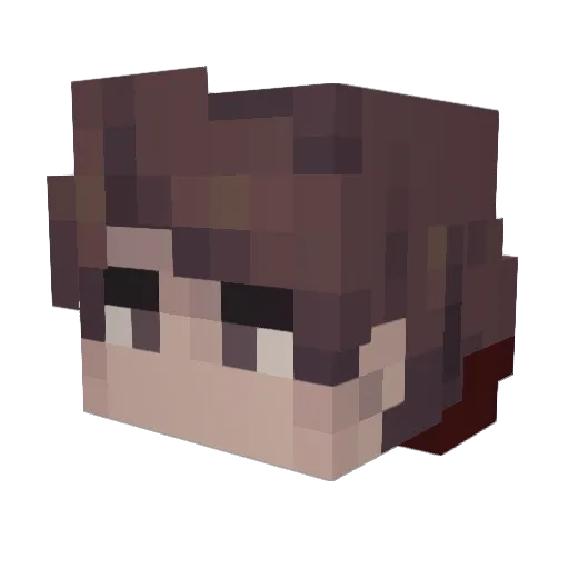 Kirkonrctta Minecraft avatar head, 3D render