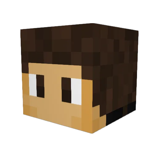 KirkyfiedNyhaga Minecraft avatar head, 3D render
