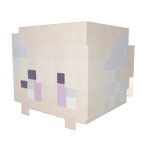 Kirlia_xian Minecraft avatar head, 3D render