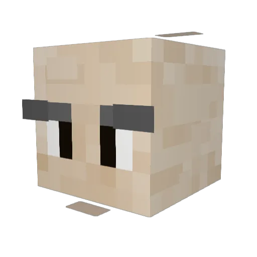 Kirmarelli Minecraft avatar head, 3D render