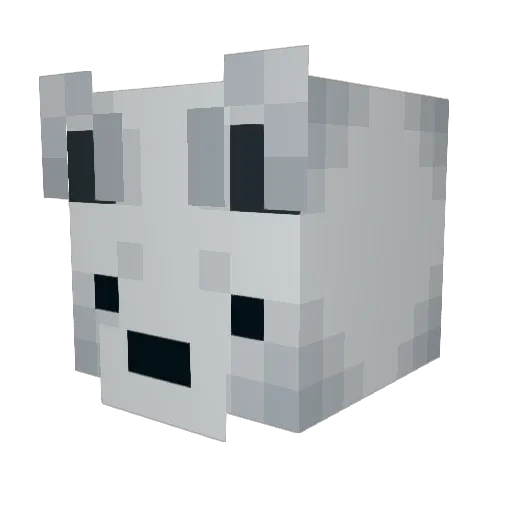 Kirmua Minecraft avatar head, 3D render
