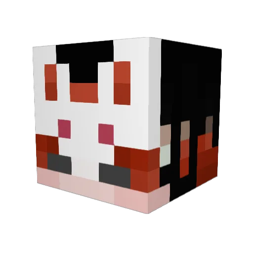 Kirnaro Minecraft avatar head, 3D render