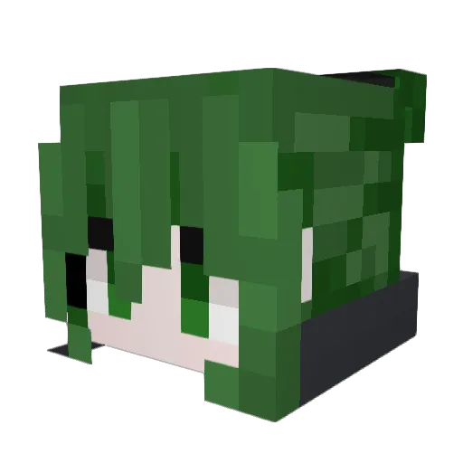 Kiro1933 Minecraft avatar head, 3D render
