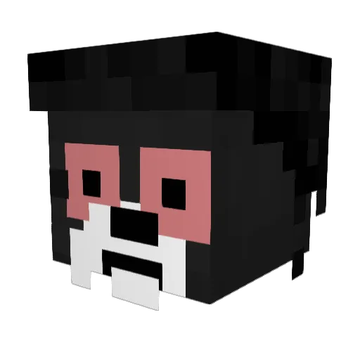 KiroEquinox Minecraft avatar head, 3D render