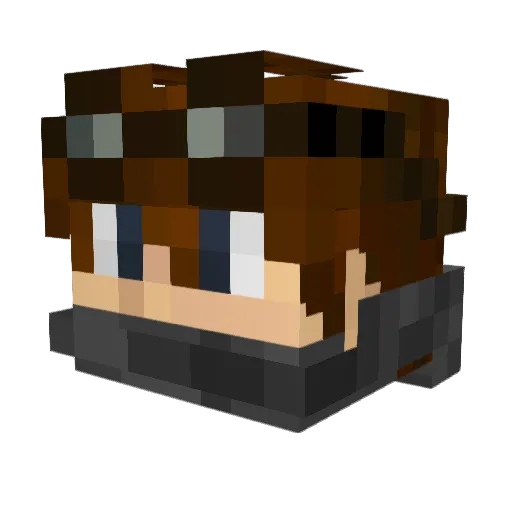 KiroLeader Minecraft avatar head, 3D render