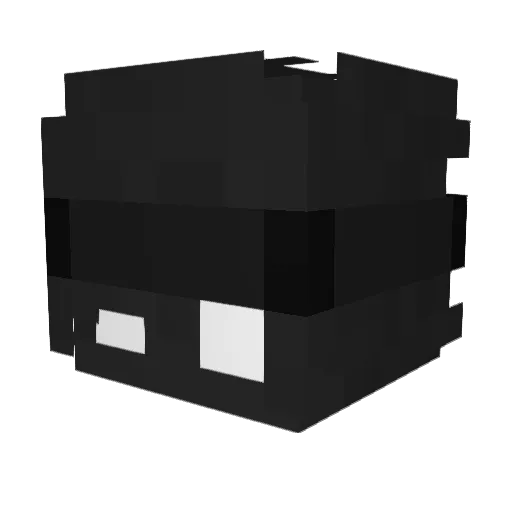 KiroXI Minecraft avatar head, 3D render