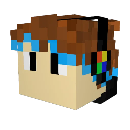 Kirolek Minecraft avatar head, 3D render