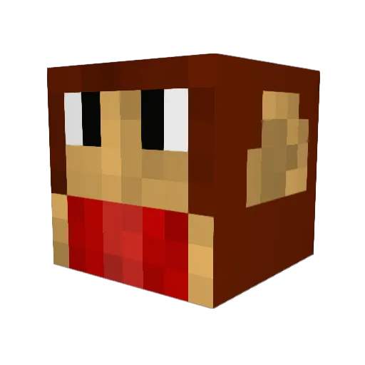 KiroxTV Minecraft avatar head, 3D render
