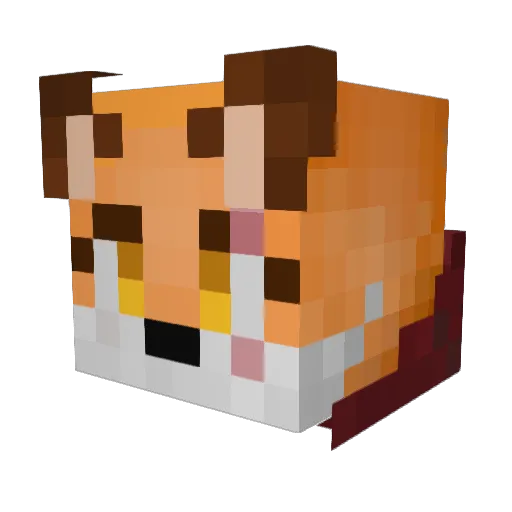 KiroyFox Minecraft avatar head, 3D render