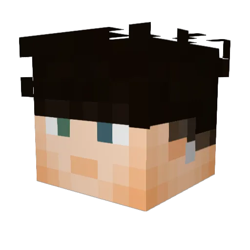 Kirozzx Minecraft avatar head, 3D render