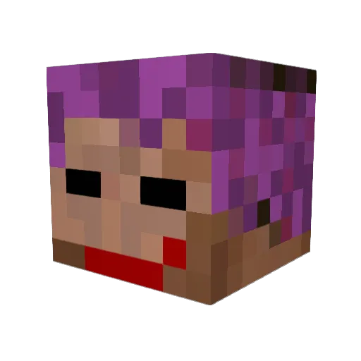 Kirppu Minecraft avatar head, 3D render