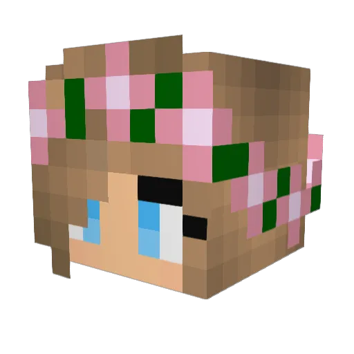 Kirrlekopf Minecraft avatar head, 3D render
