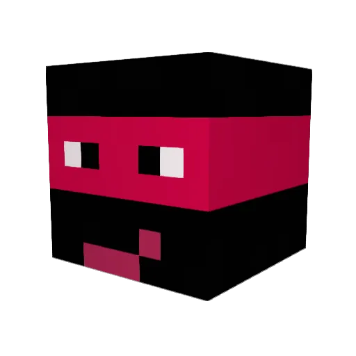 Kirschjogurt Minecraft avatar head, 3D render
