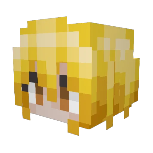 Kirsen1984 Minecraft avatar head, 3D render
