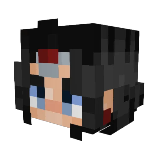 Kirsten2 Minecraft avatar head, 3D render