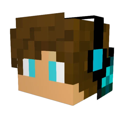 Kirsticarebear Minecraft avatar head, 3D render