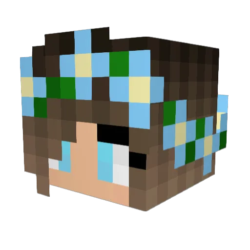 Kirstylee16 Minecraft avatar head, 3D render