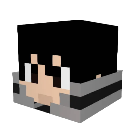 Kirto777 Minecraft avatar head, 3D render