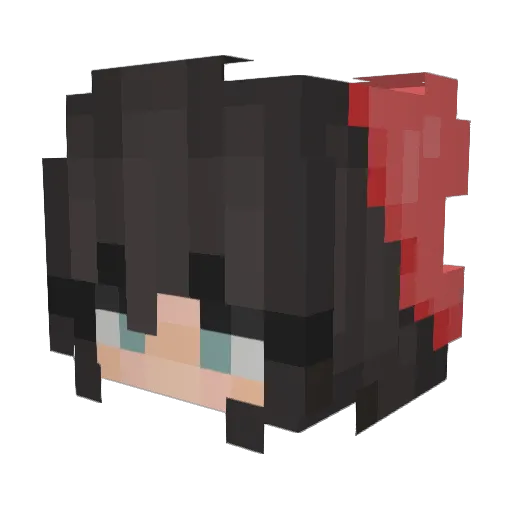 KirtyCat123 Minecraft avatar head, 3D render