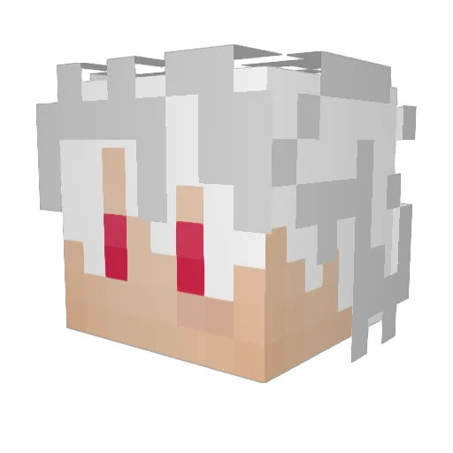 Kiru72 Minecraft avatar head, 3D render