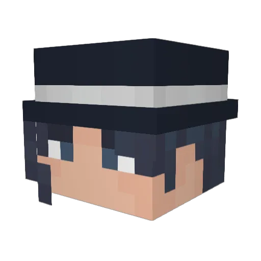 KiruTaku Minecraft avatar head, 3D render