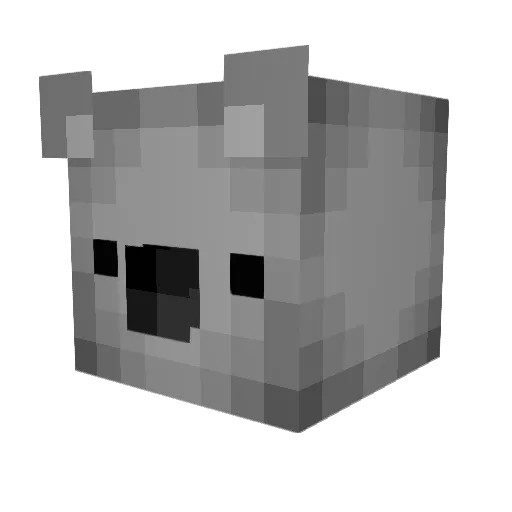 Kiruh Minecraft avatar head, 3D render