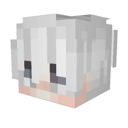 Kirukat0 Minecraft avatar head, 3D render
