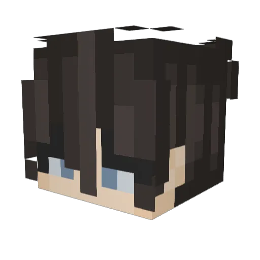 Kiruru337 Minecraft avatar head, 3D render