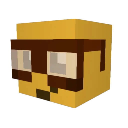 Kirusho Minecraft avatar head, 3D render