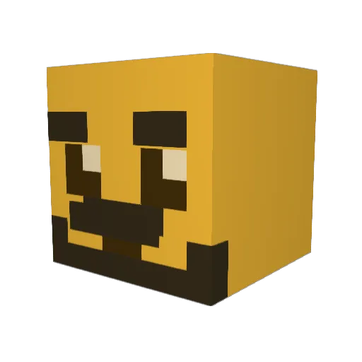 Kirusho Minecraft avatar head, 3D render